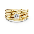 The Dune Sculpted Solitaire 0.5ct Yellow Gold