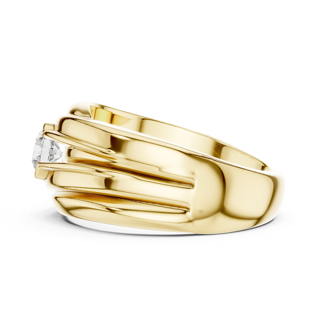 The Dune Sculpted Solitaire 0.5ct Yellow Gold