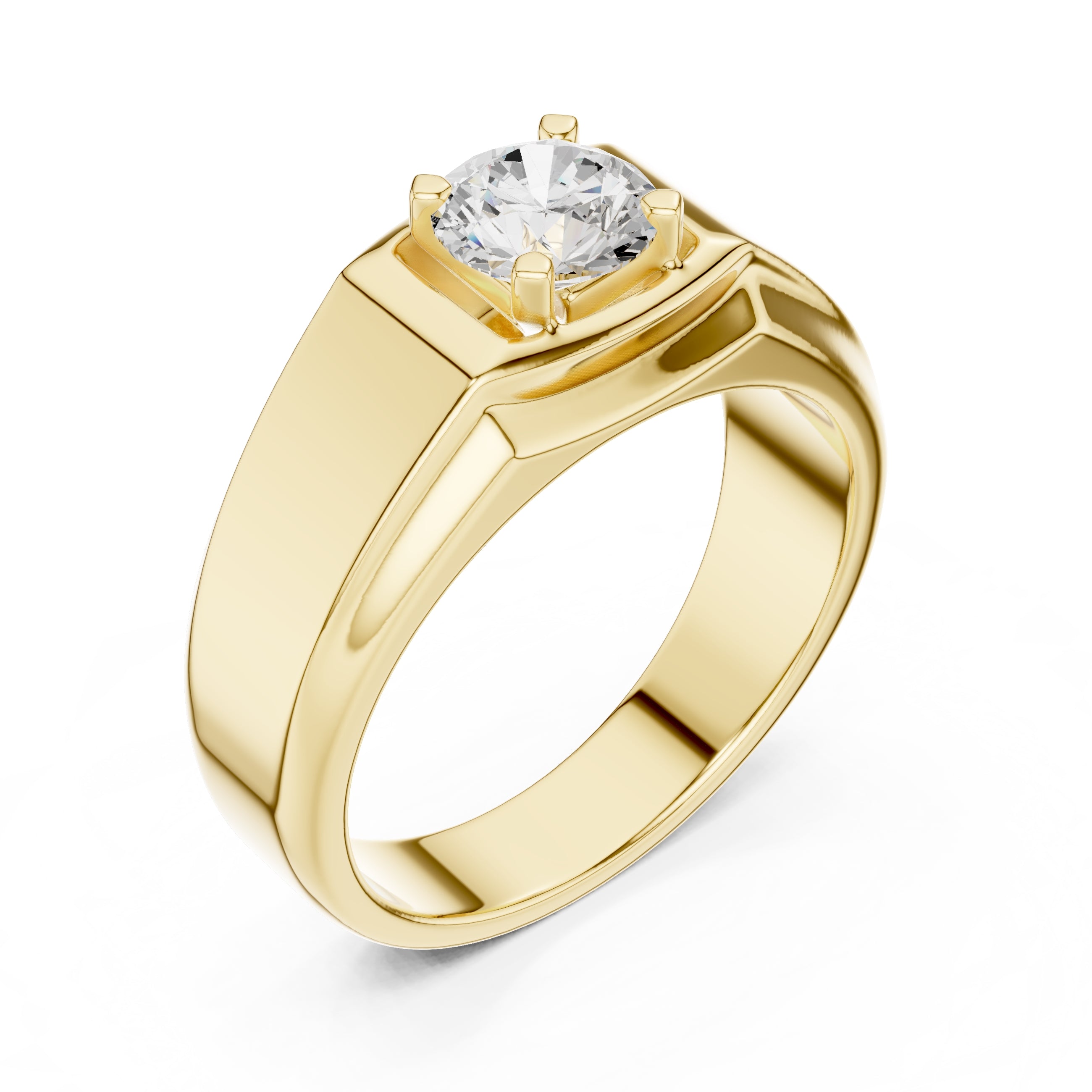 The Sovereign Diamond rING 1ct Yellow Gold