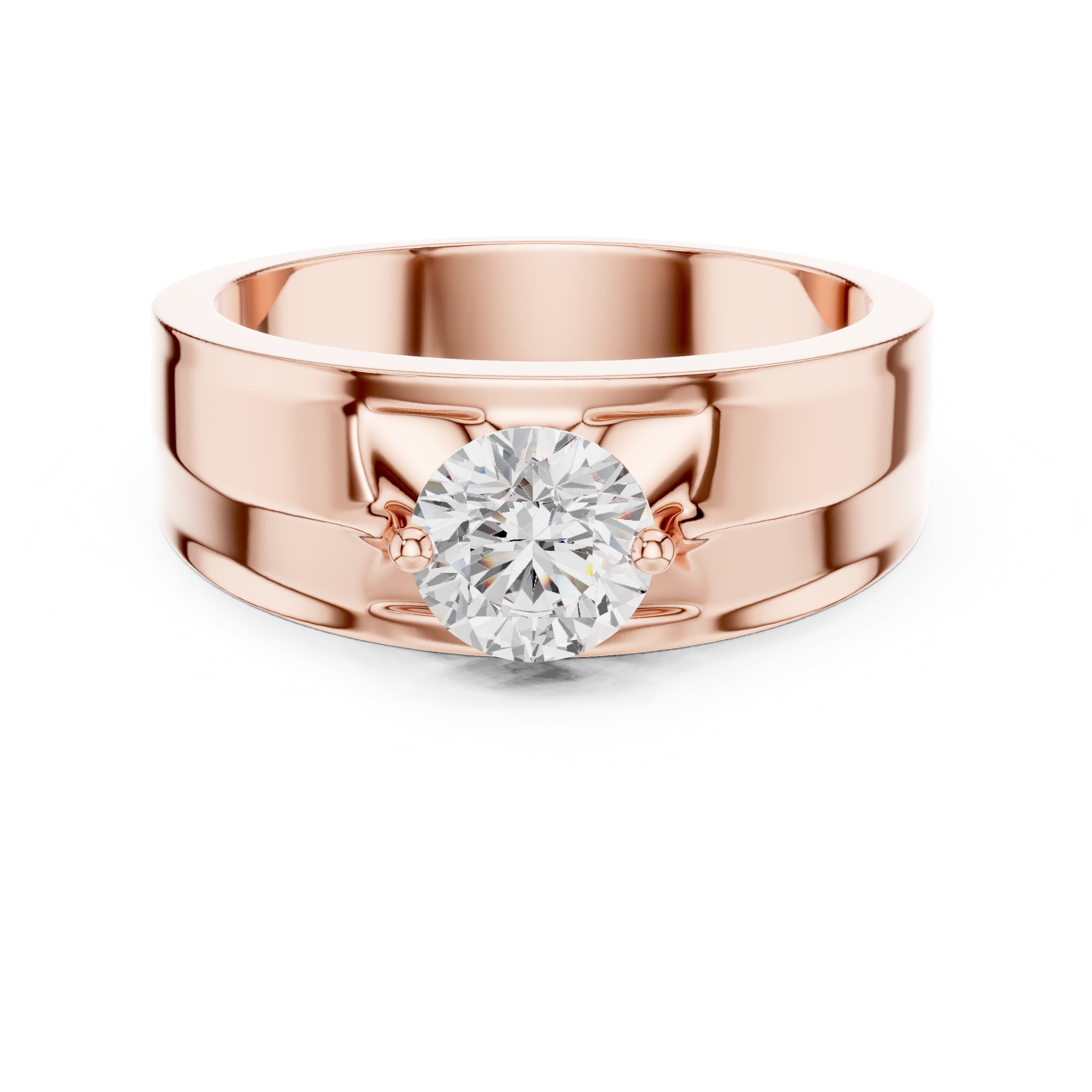 The Unity Four-Prong Band 0.85ct Rose Gold