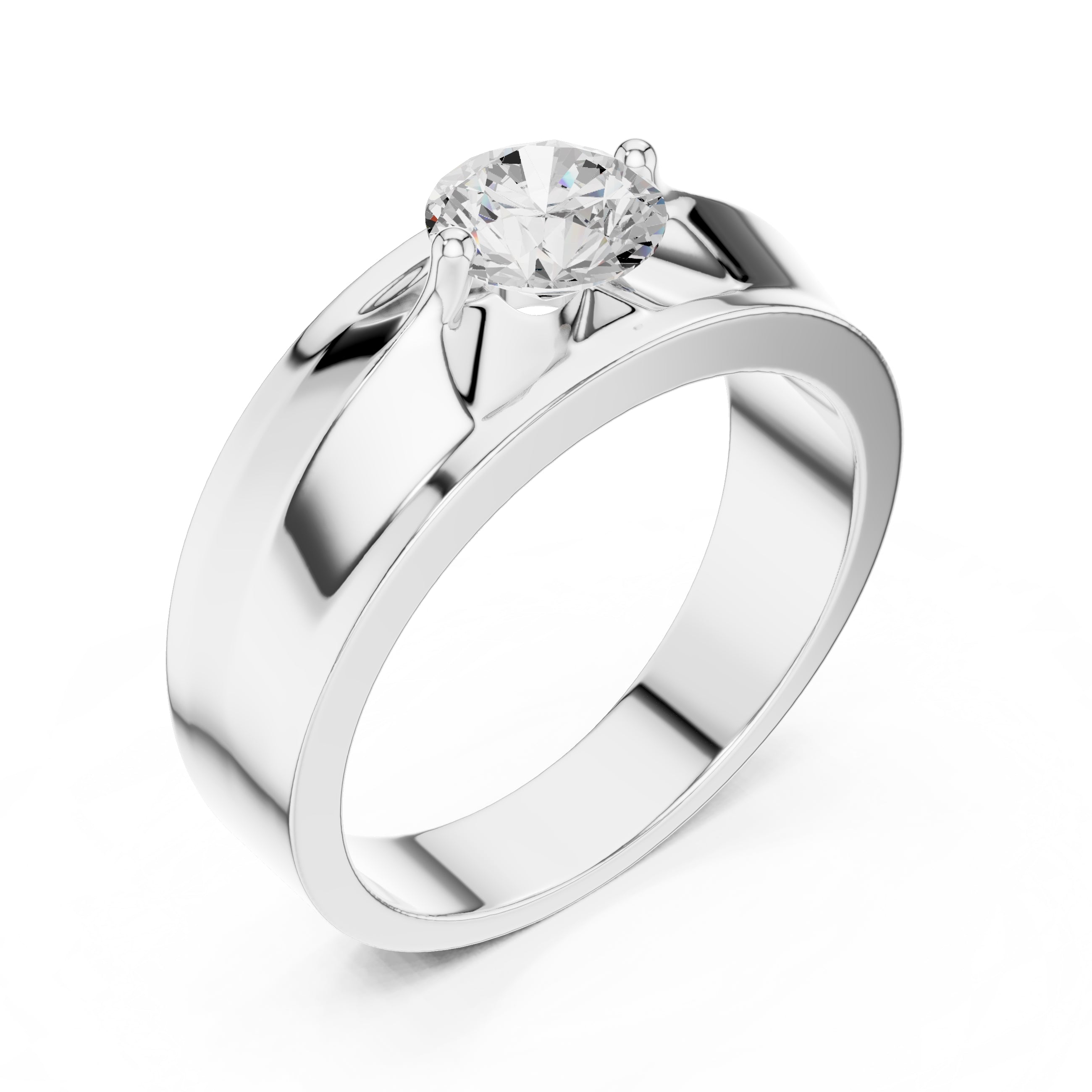 The Unity Four-Prong Band 0.85ct White Gold