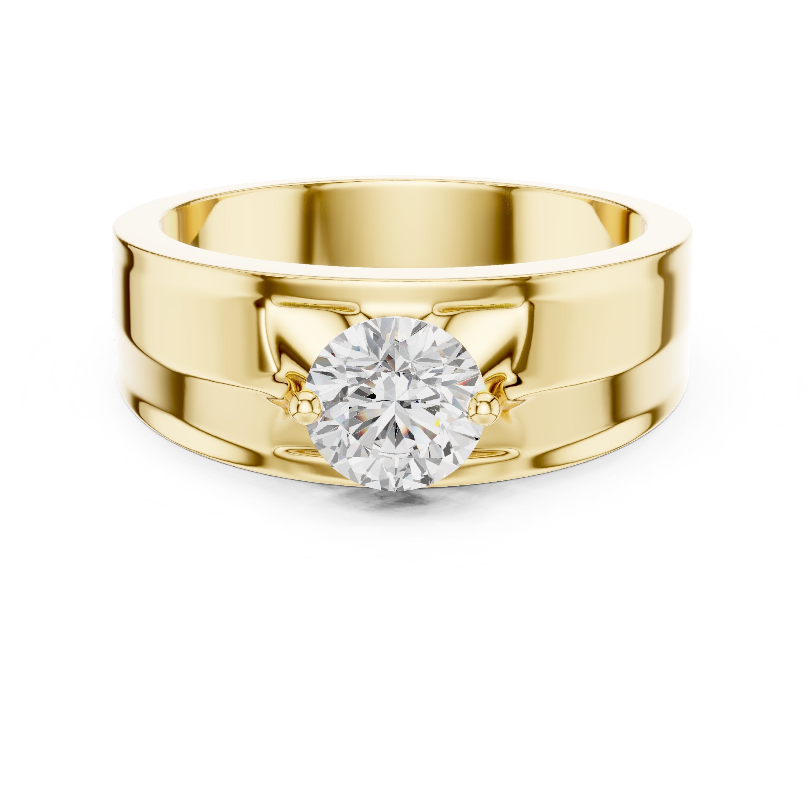 The Unity Four-Prong Band 0.85ct Yellow Gold