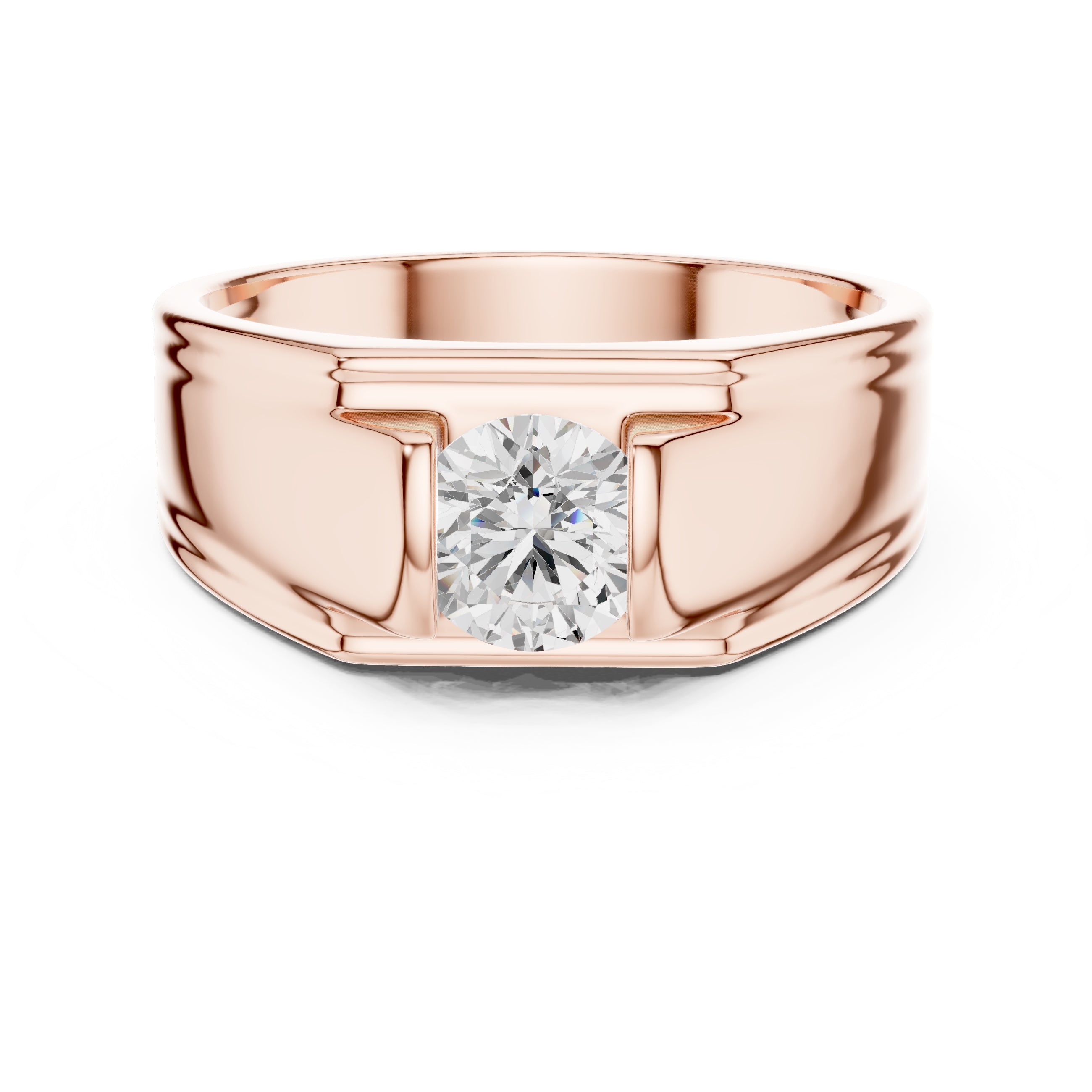 The Apex Architectural Ring 1ct Rose Gold