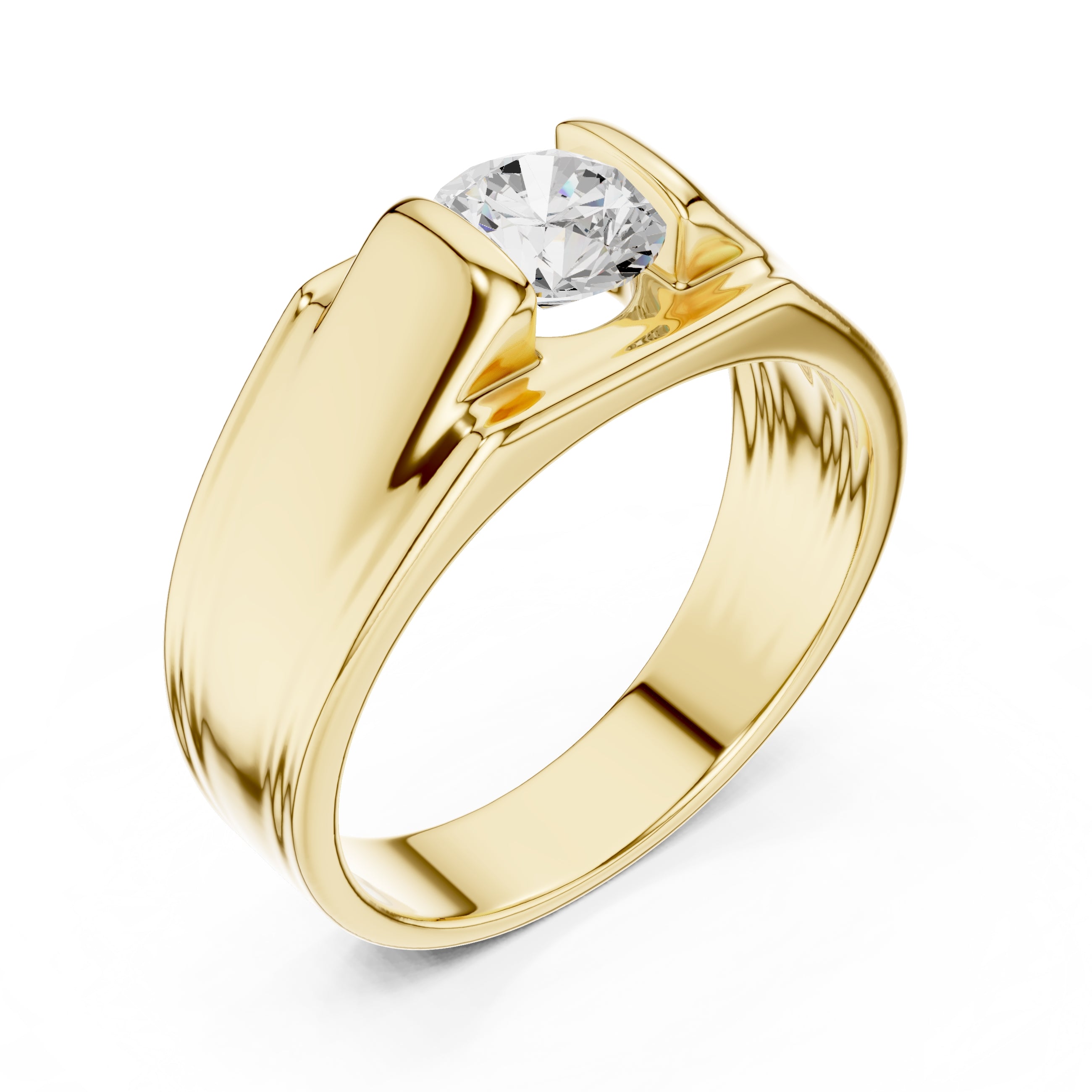 The Apex Architectural Ring 1ct Yellow Gold