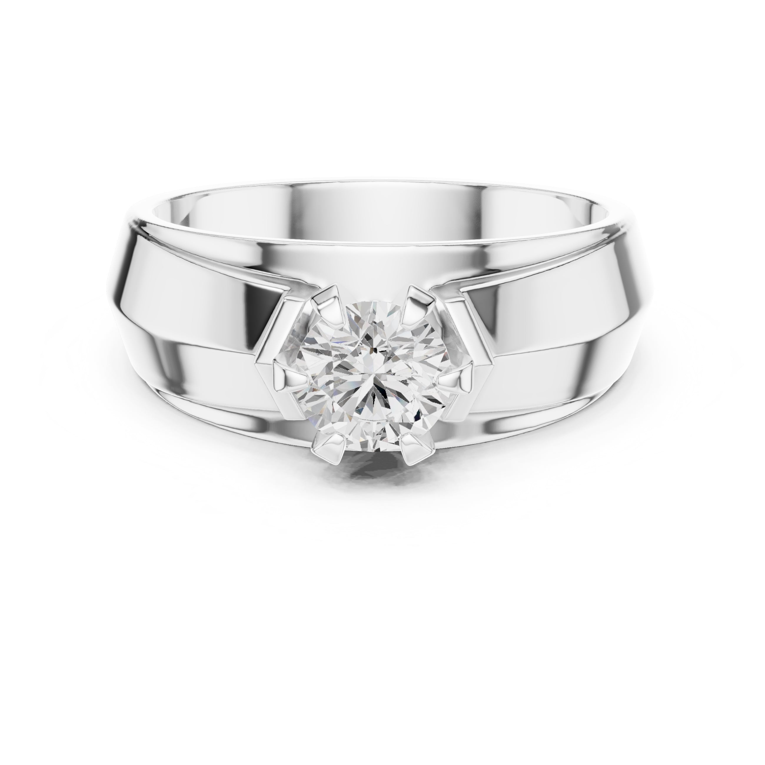 The Empire Claw Band 0.85ct White Gold