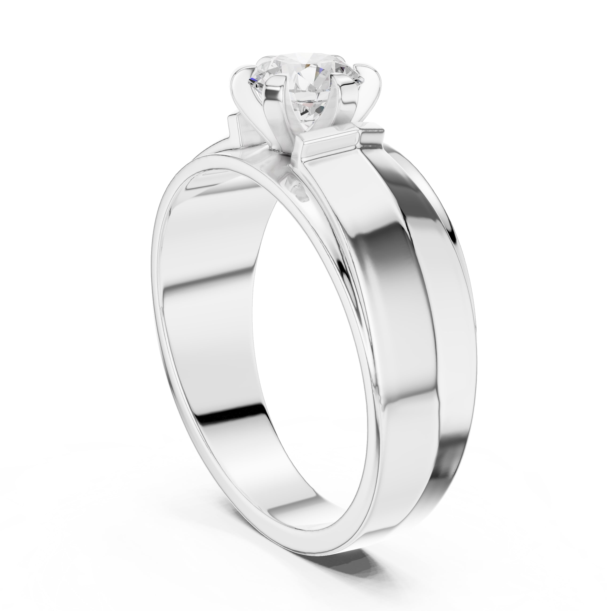 The Empire Claw Band 0.85ct White Gold