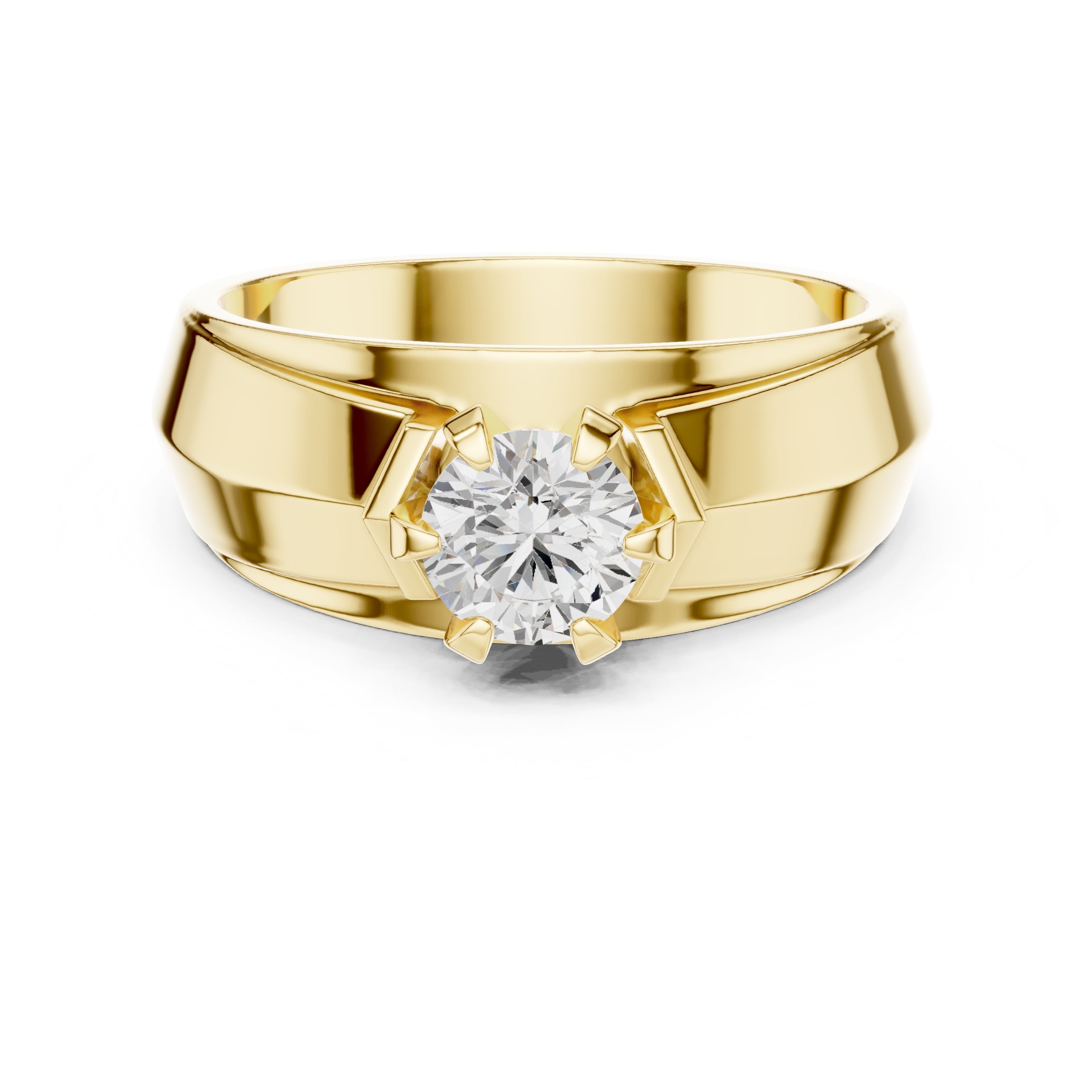 The Empire Claw Band 0.85ct Yellow Gold