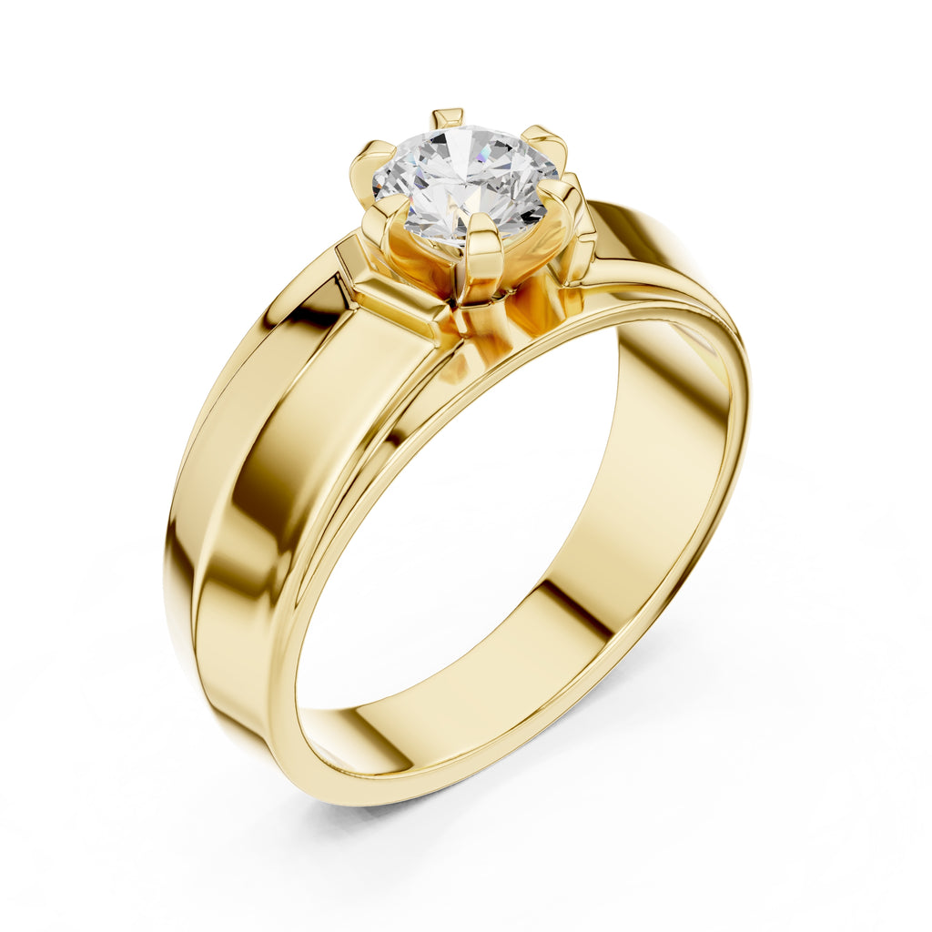 The Empire Claw Band 0.85ct Yellow Gold