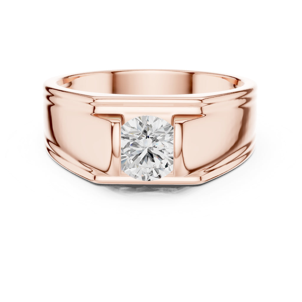 The Eclipse Channel Solitaire Ring 0.7ct Rose Gold