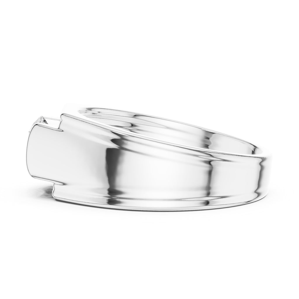 The Eclipse Channel Solitaire Ring 0.7ct White Gold