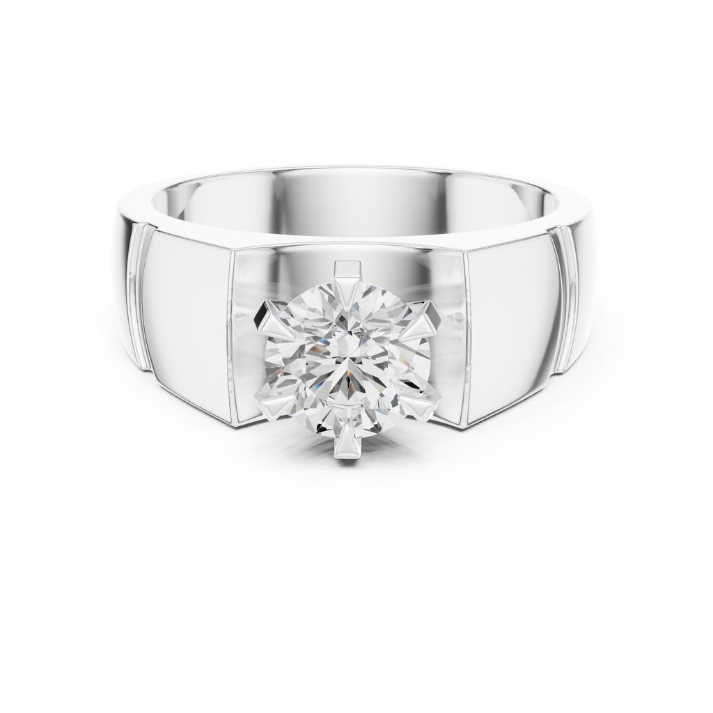 The Regal Crest Ring 1.5ct White Gold