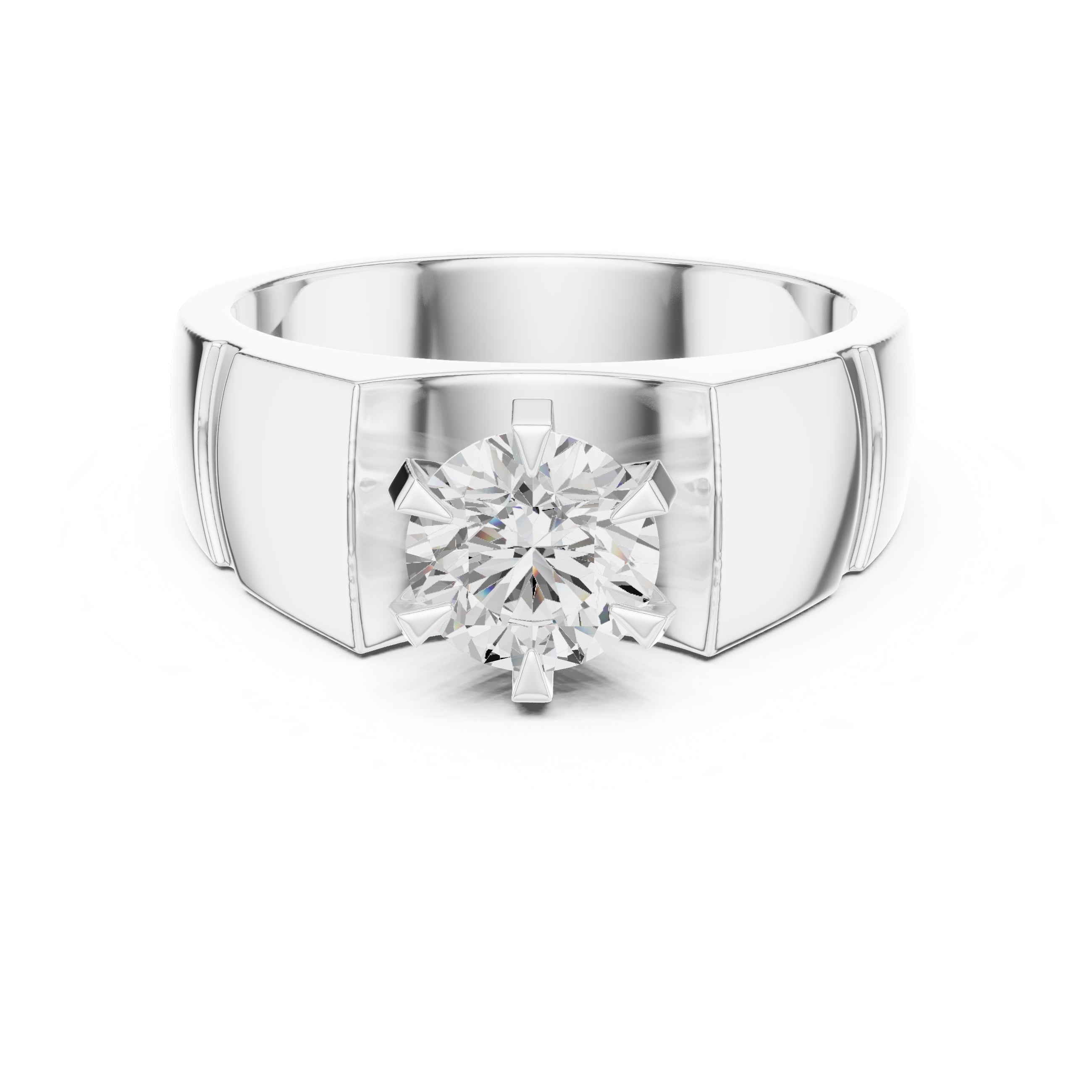 The Regal Crest Ring 1.5ct White Gold