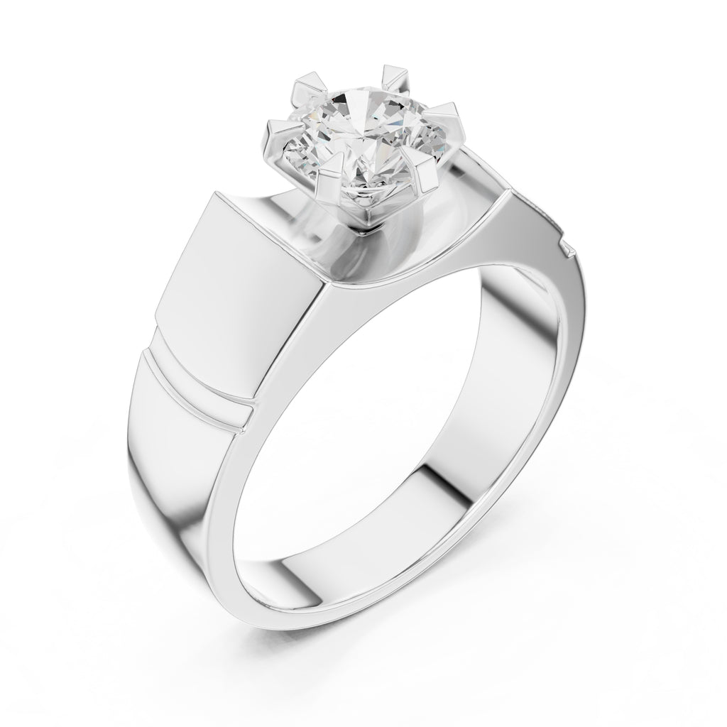 The Regal Crest Ring 1.5ct White Gold