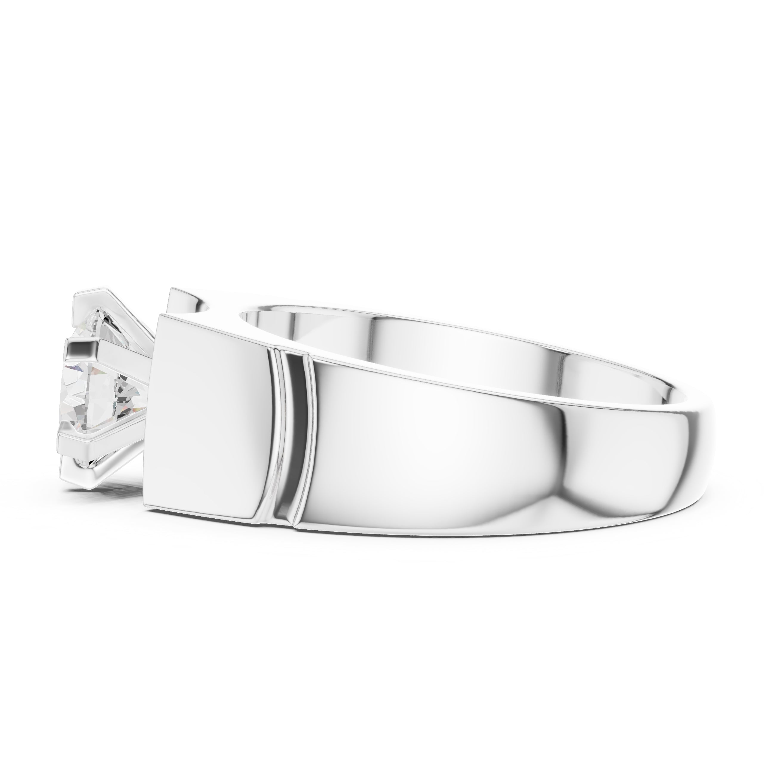 The Regal Crest Ring 1.5ct White Gold