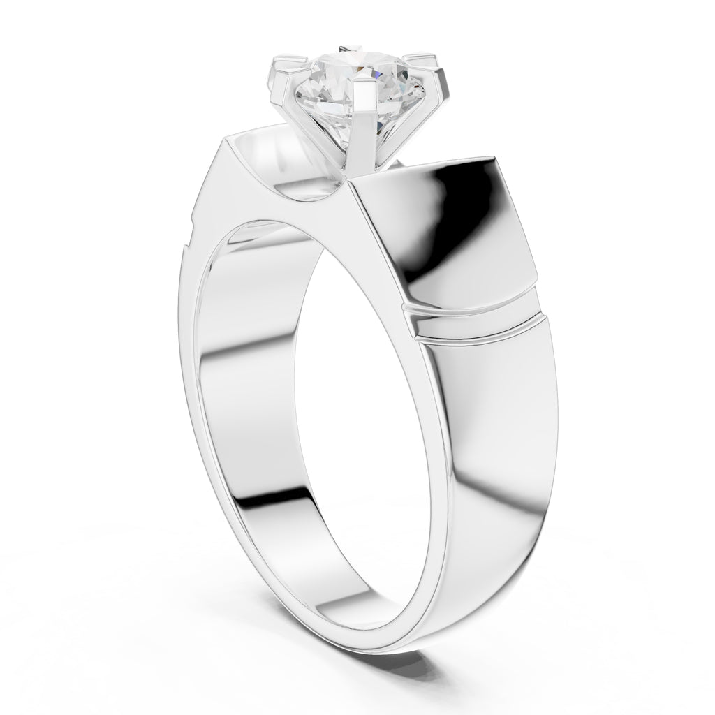 The Regal Crest Ring 1.5ct White Gold