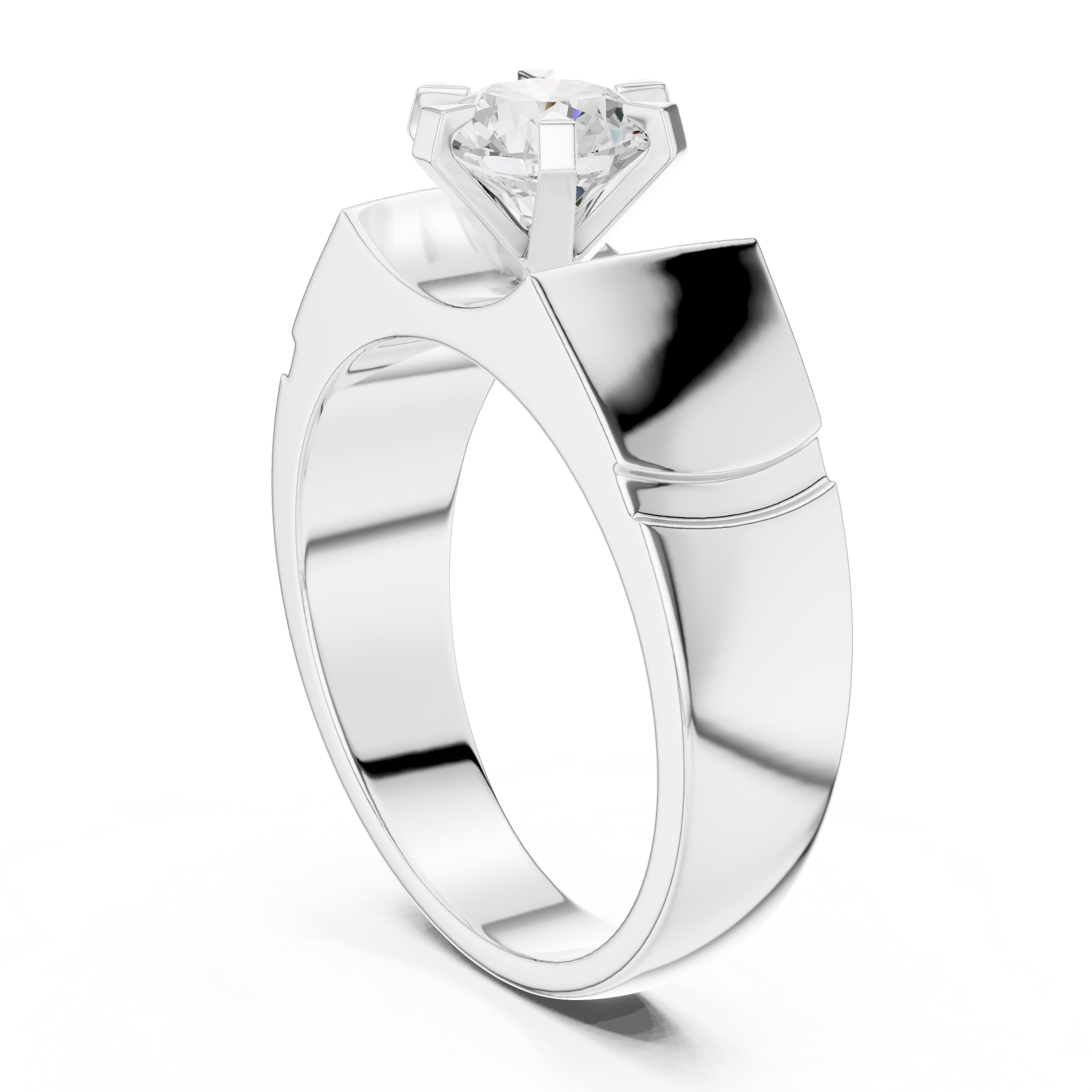 The Regal Crest Ring 1.5ct White Gold