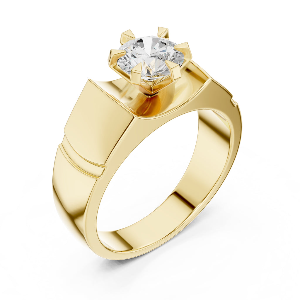The Regal Crest Ring 1.5ct Yellow Gold