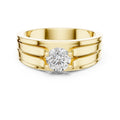 The Stratum Ribbed Solitaire 0.75ct Yellow Gold