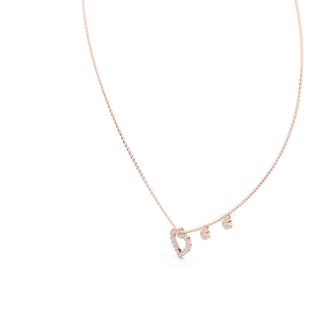 The Romance Drop Chain Pendant Rose Gold