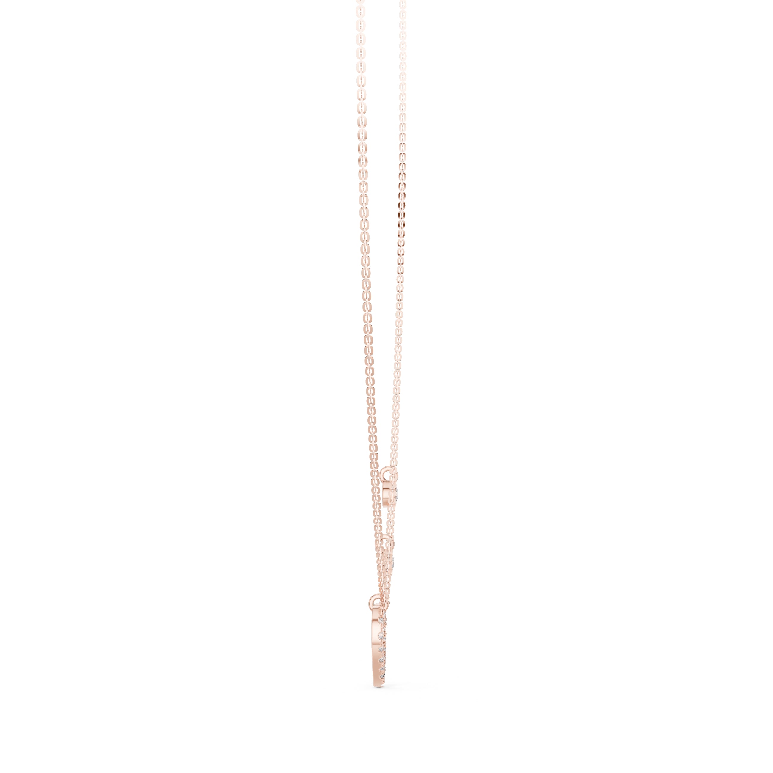 The Romance Drop Chain Pendant Rose Gold