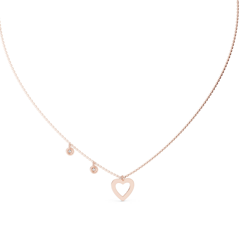The Romance Drop Chain Pendant Rose Gold