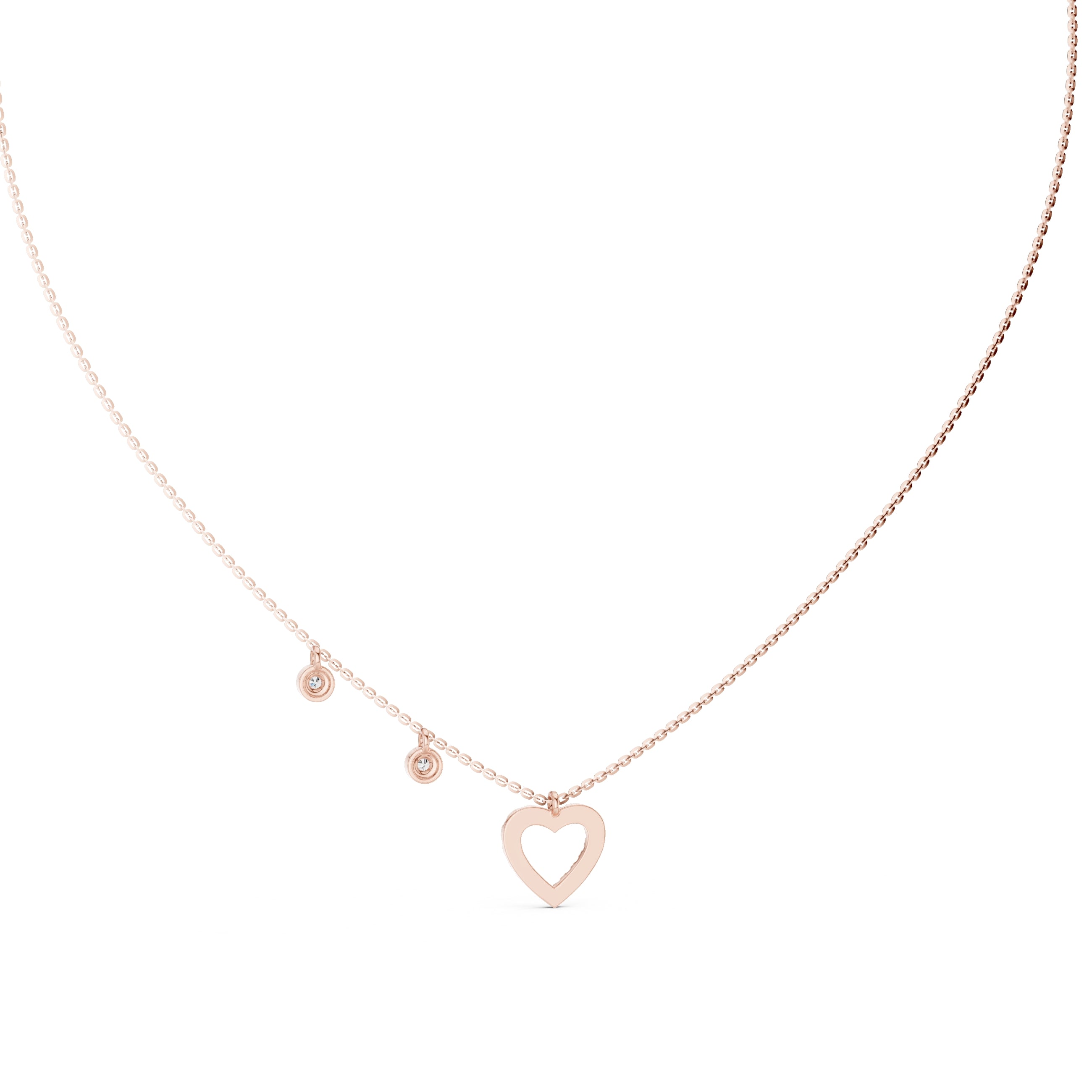 The Romance Drop Chain Pendant Rose Gold