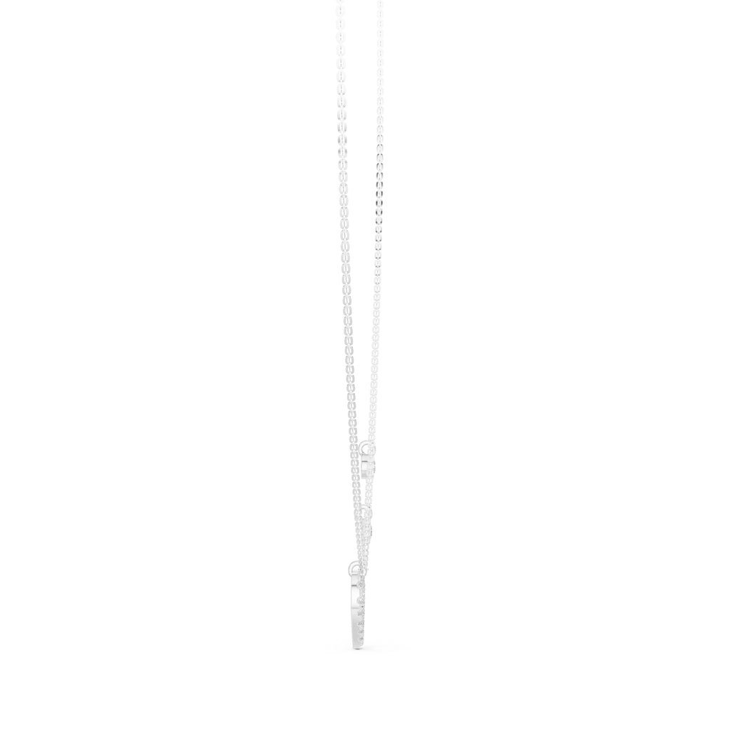 The Romance Drop Chain Pendant White Gold