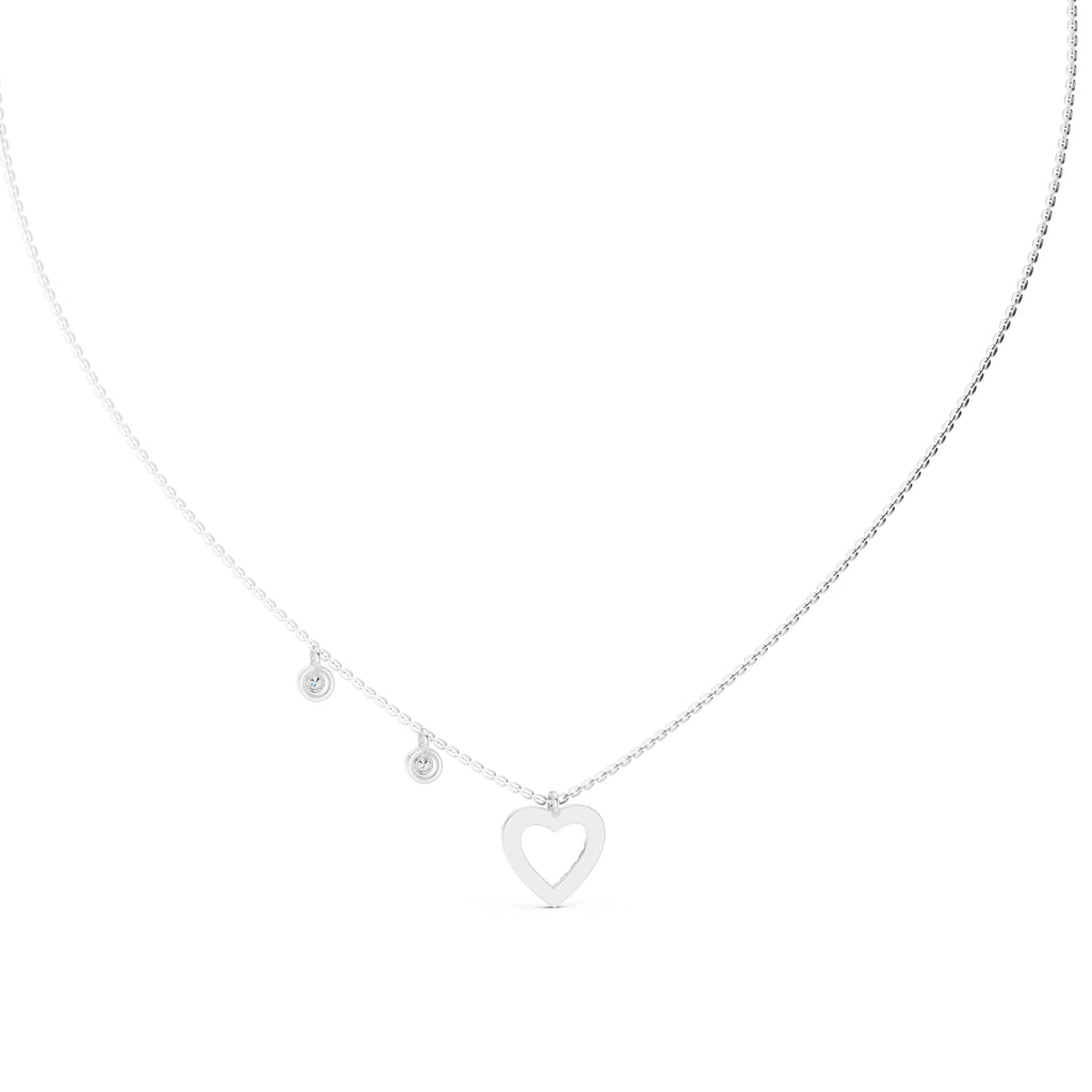 The Romance Drop Chain Pendant White Gold