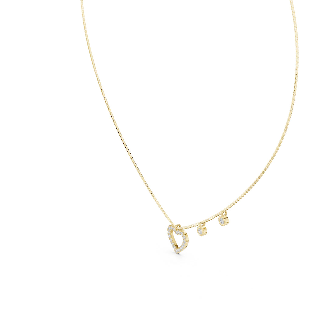 The Romance Drop Chain Pendant Yellow Gold