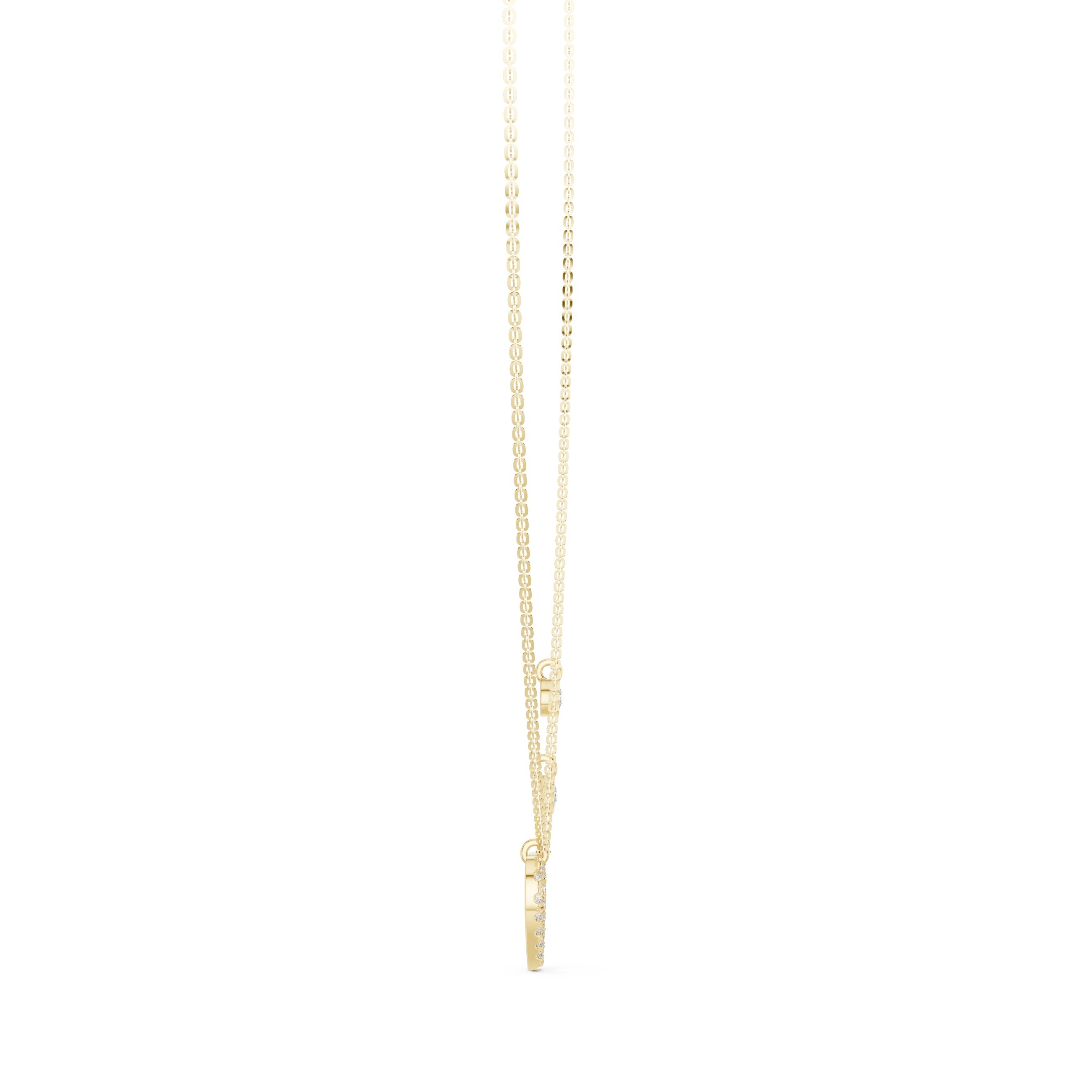 The Romance Drop Chain Pendant Yellow Gold
