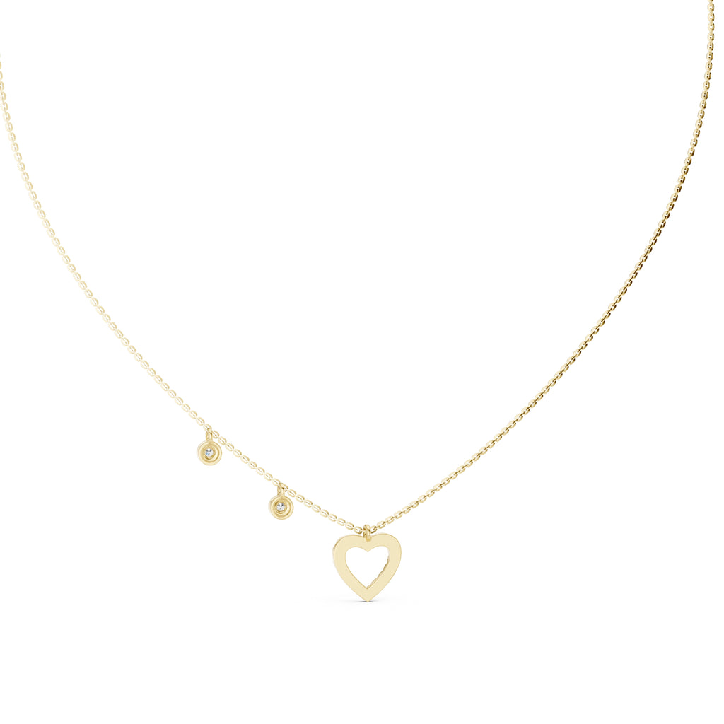 The Romance Drop Chain Pendant Yellow Gold