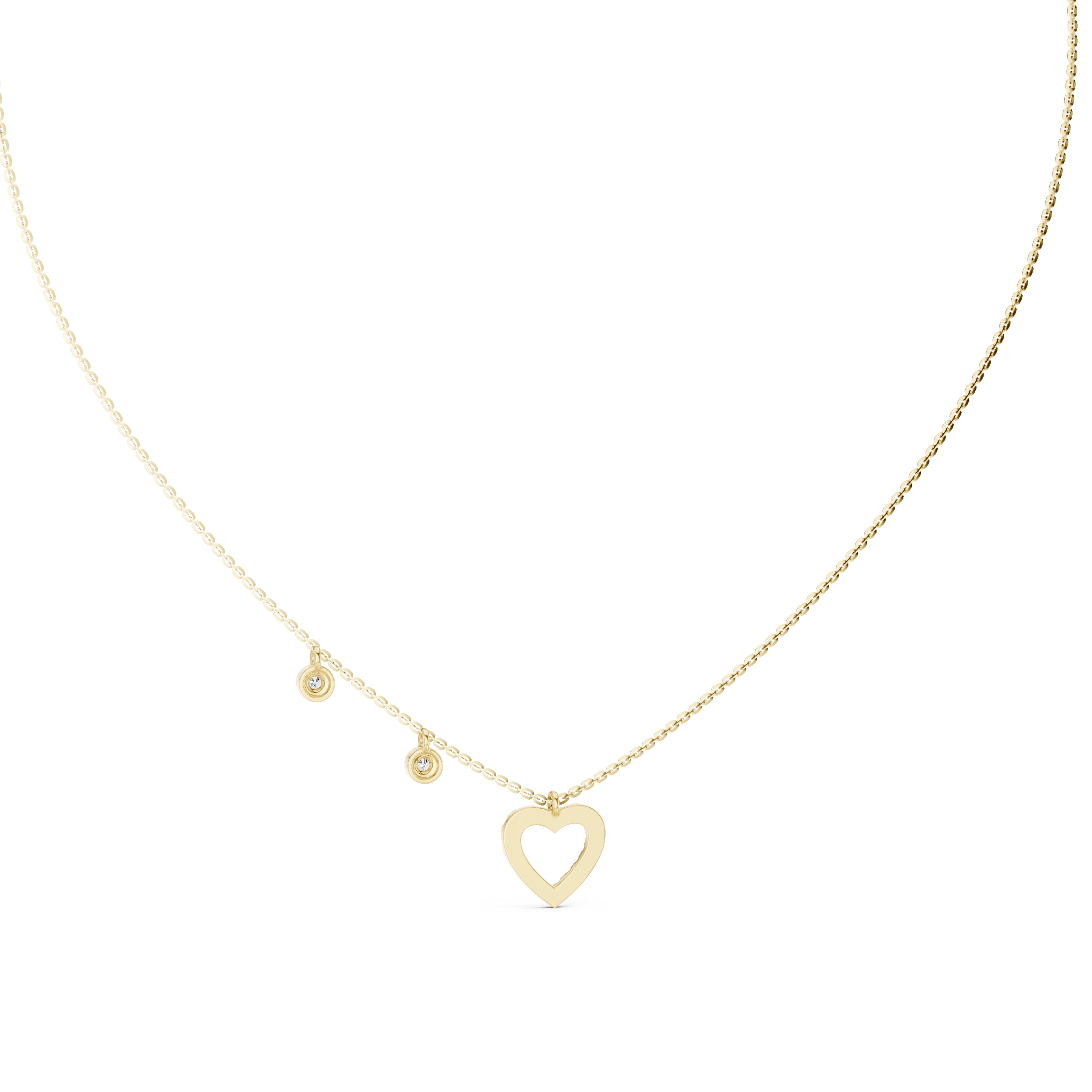 The Romance Drop Chain Pendant Yellow Gold
