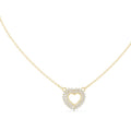 The Crown Pavé Heart Pendant Yellow Gold