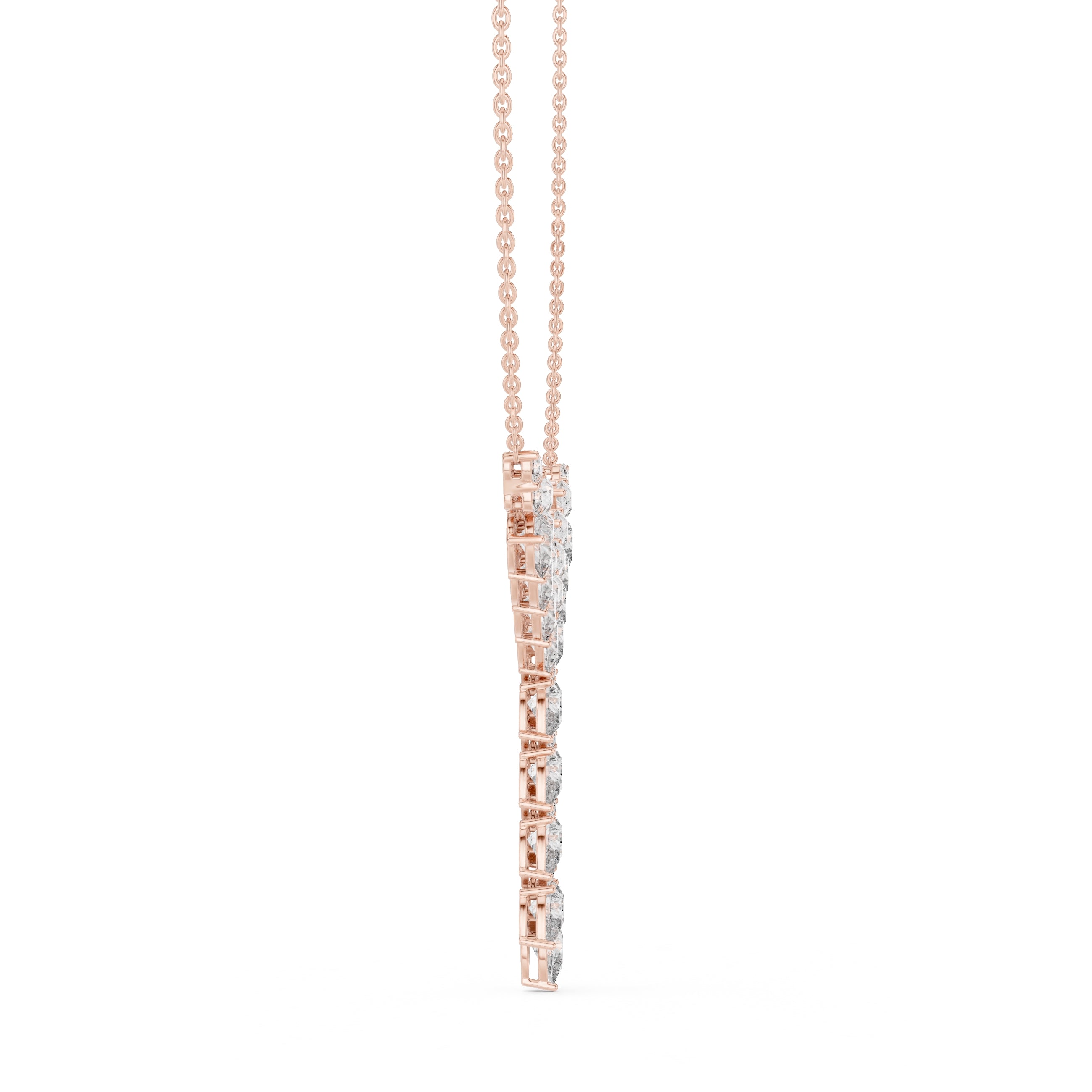 The Majesty Pear-Cut Collar Rose Gold