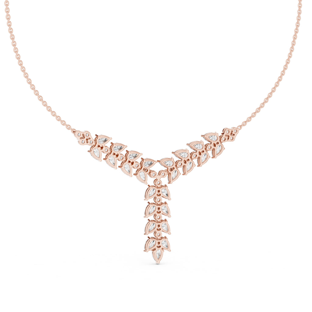 The Majesty Pear-Cut Collar Rose Gold