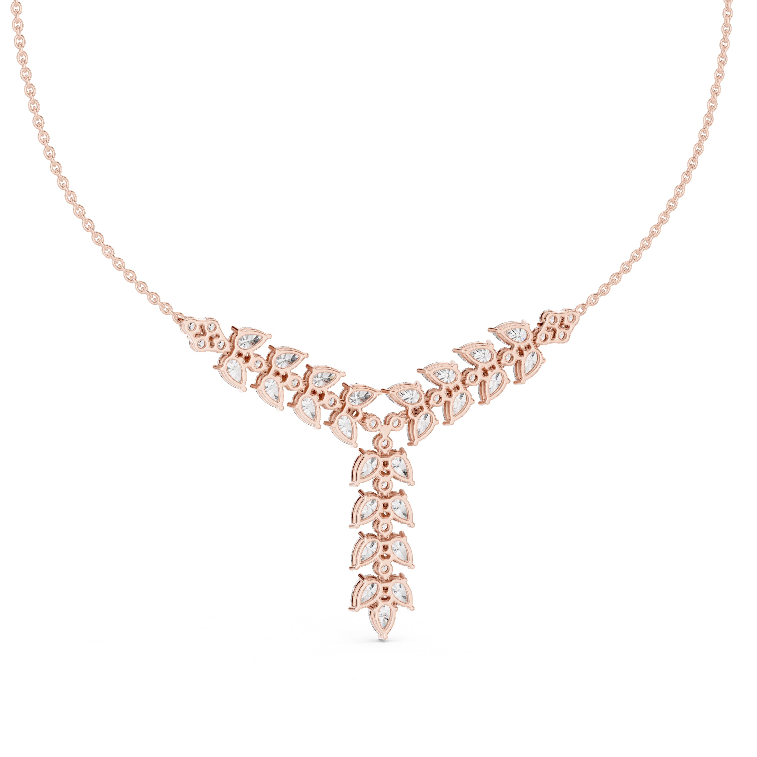The Majesty Pear-Cut Collar Rose Gold