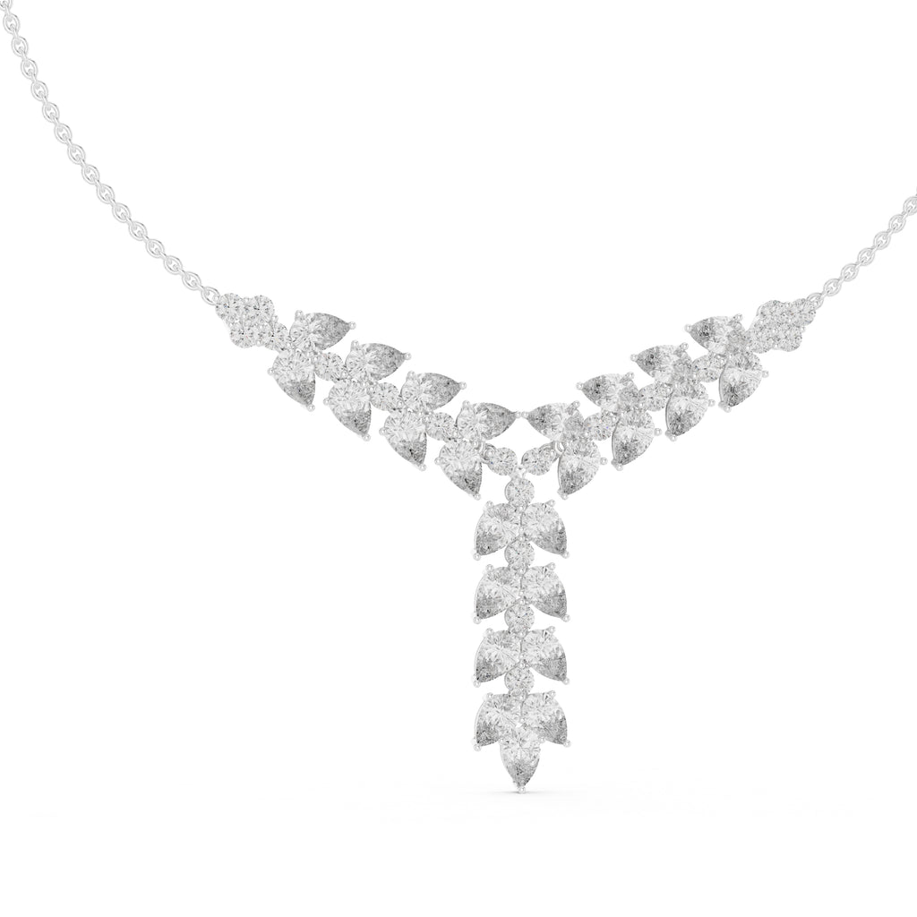 The Majesty Pear-Cut Collar White Gold