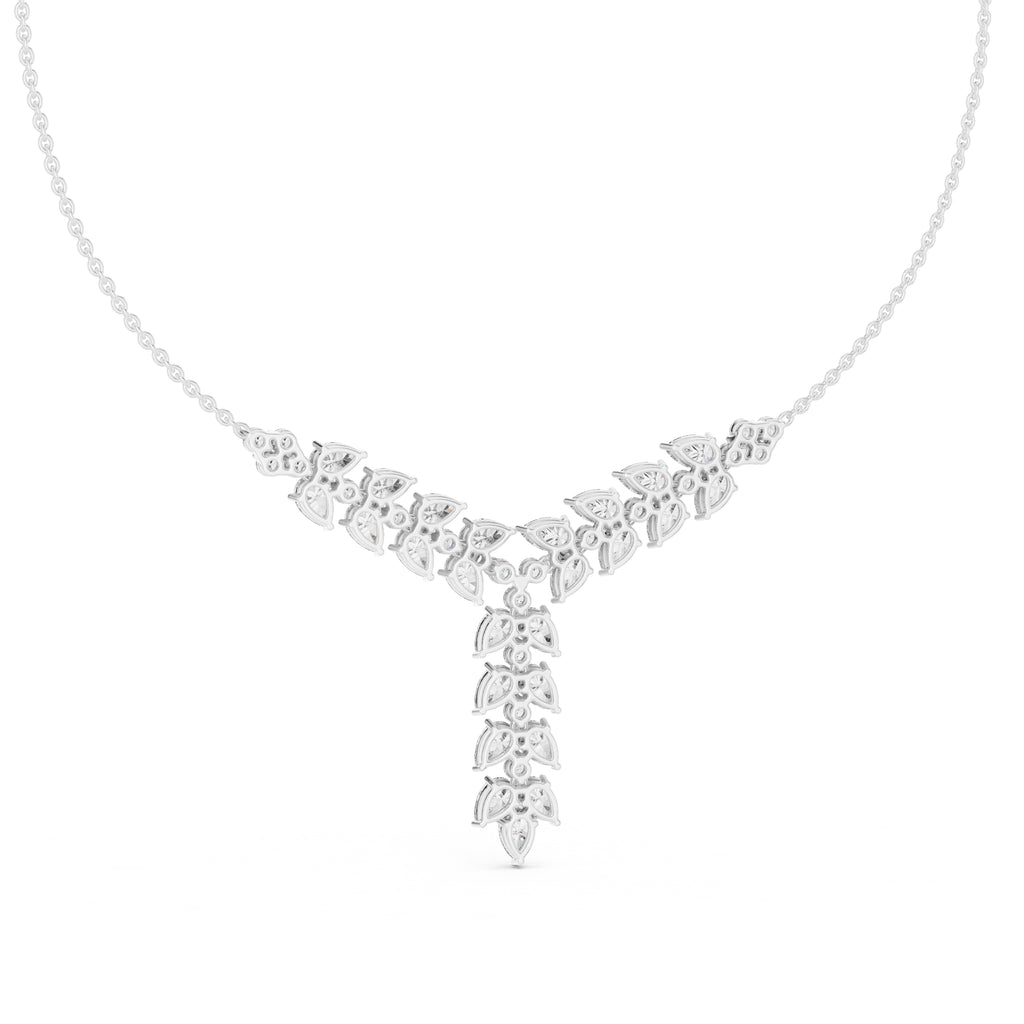 The Majesty Pear-Cut Collar White Gold