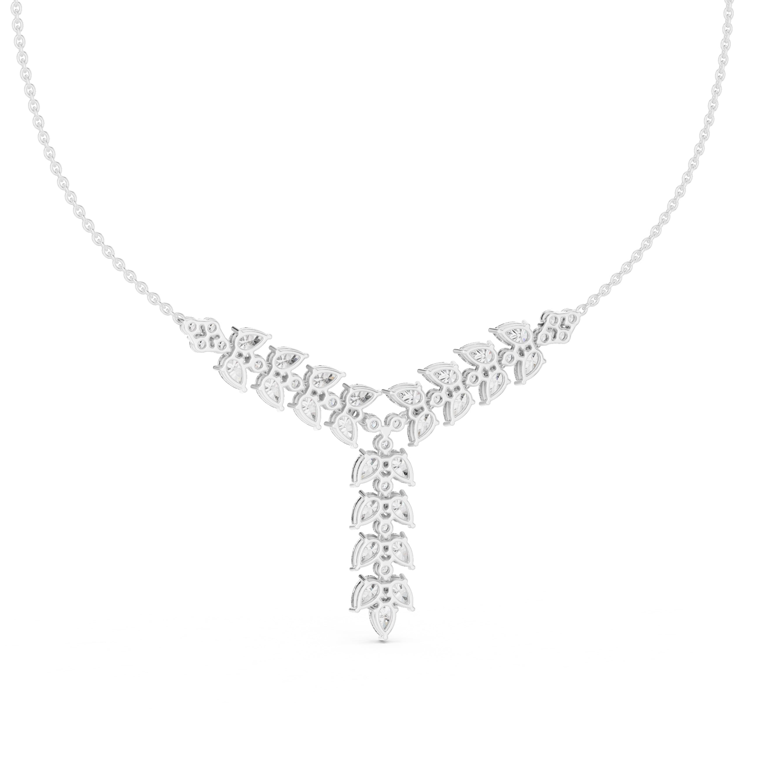 The Majesty Pear-Cut Collar White Gold