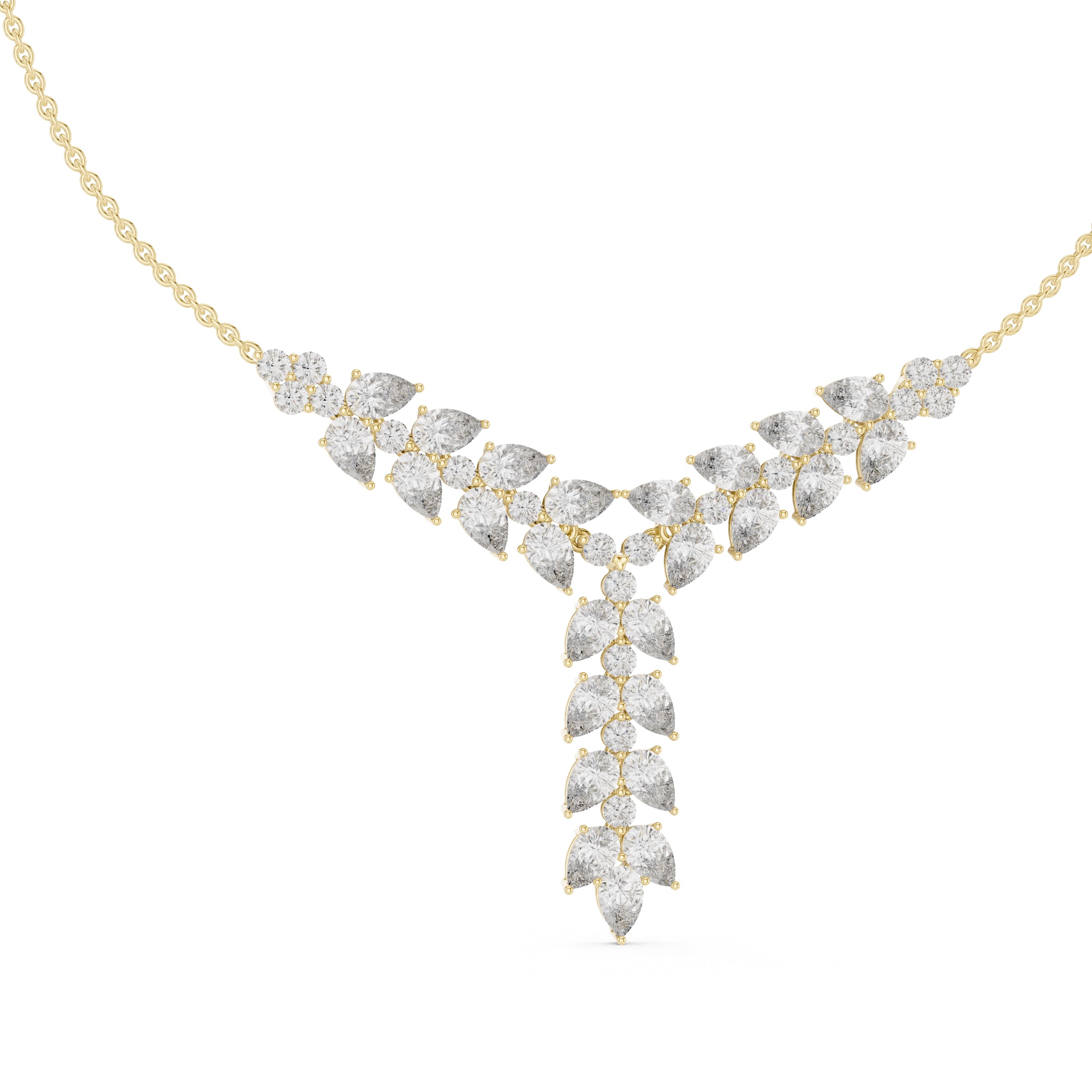 The Majesty Pear-Cut Collar Yellow Gold