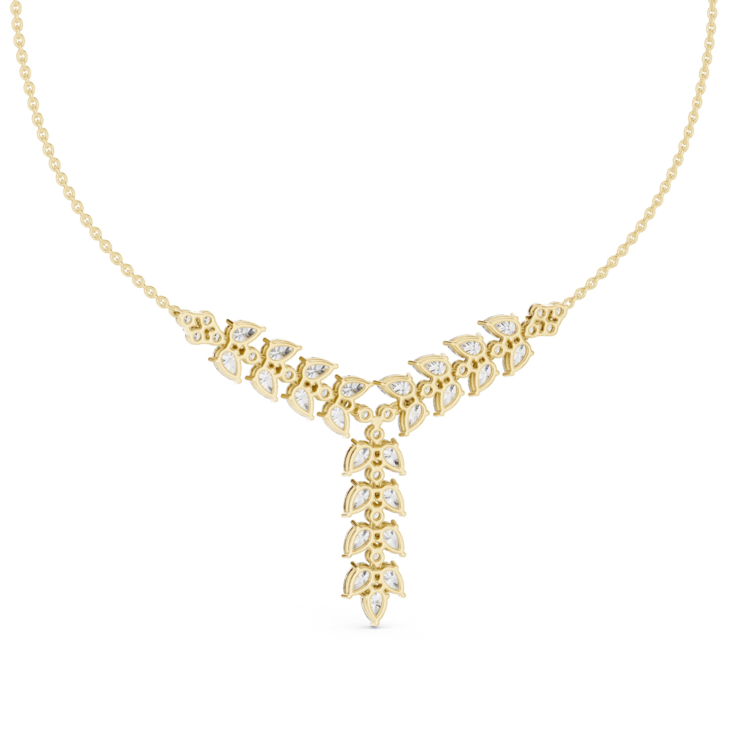 The Majesty Pear-Cut Collar Yellow Gold