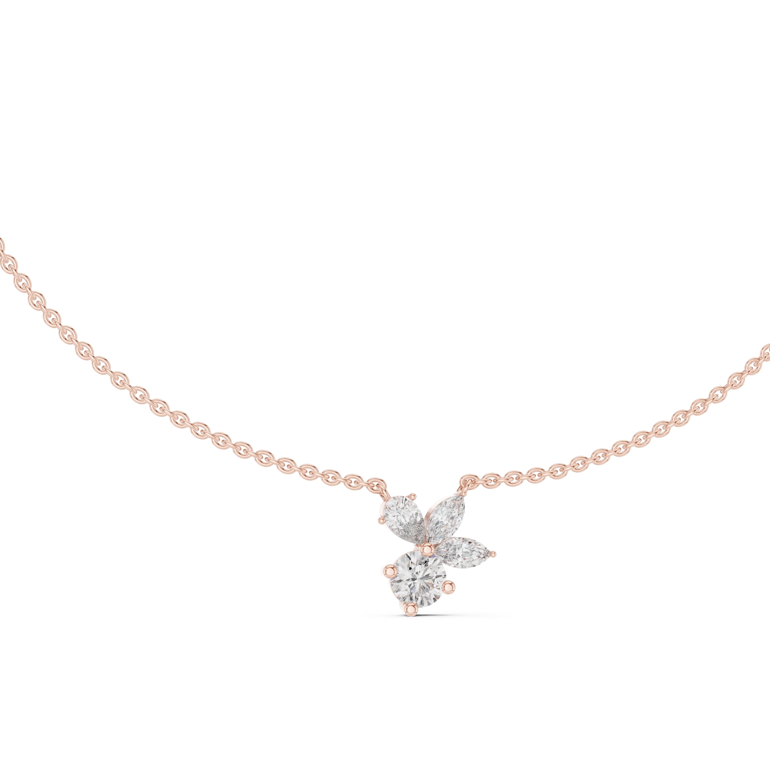 The Blossom Cluster Pendant Rose Gold