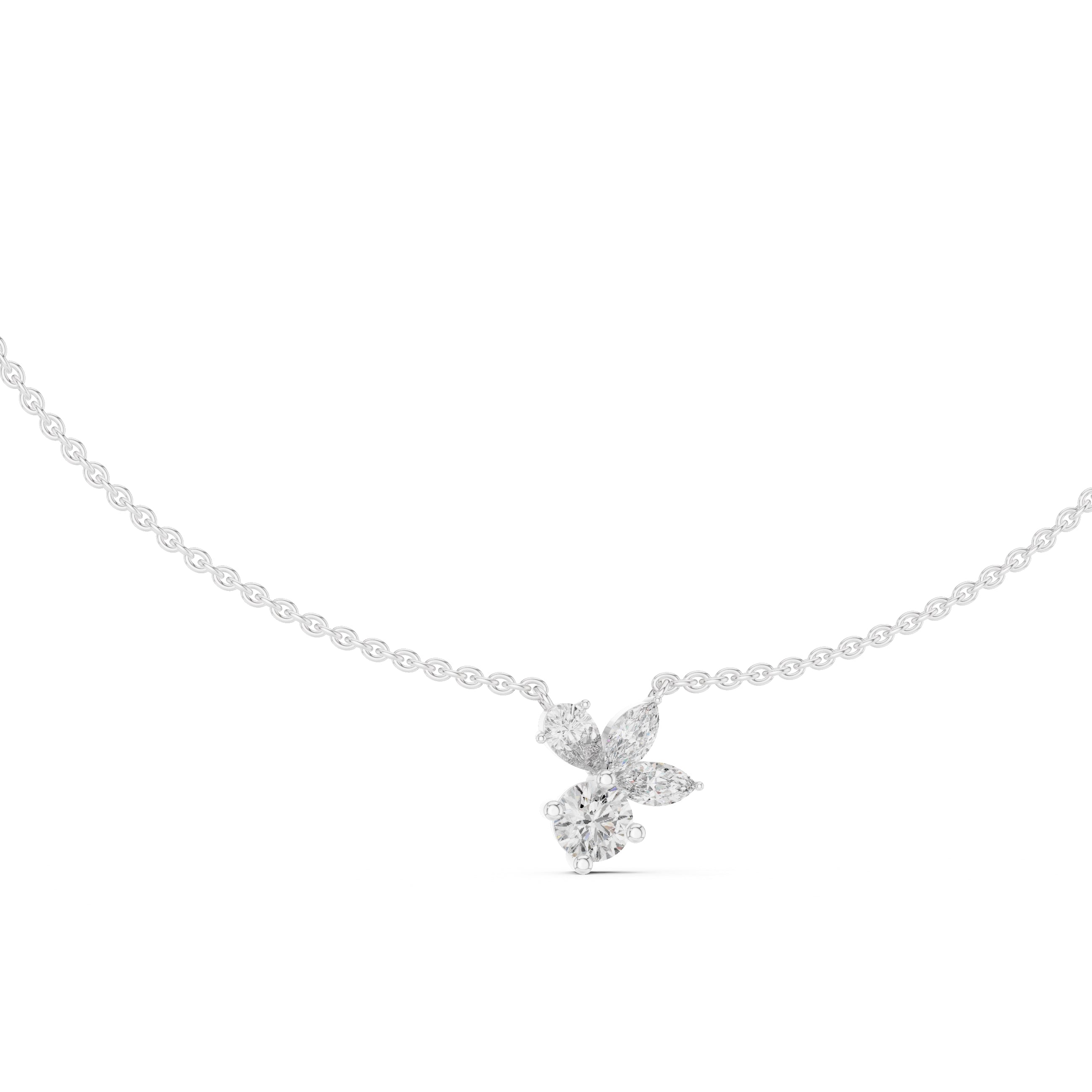 The Blossom Cluster Pendant White Gold