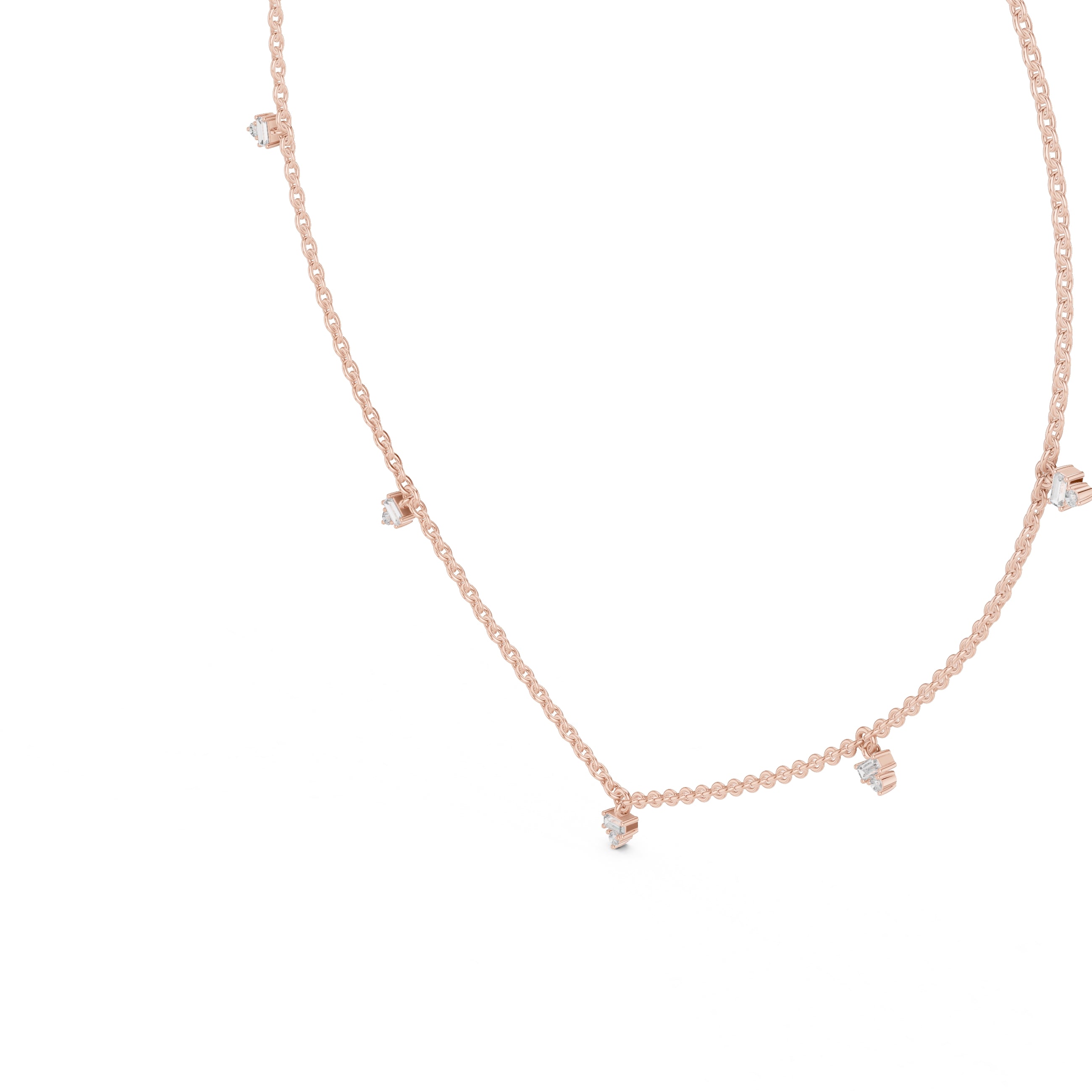 The Stellar Multi-Drop Pendant Rose Gold