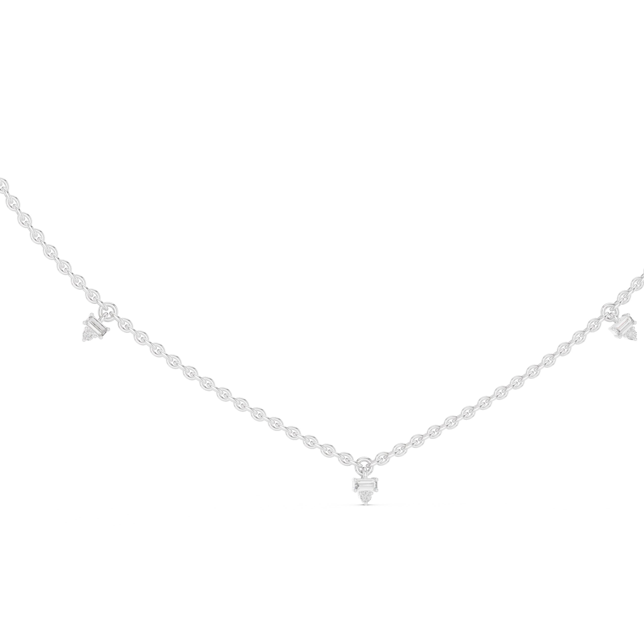 The Stellar Multi-Drop Pendant White Gold