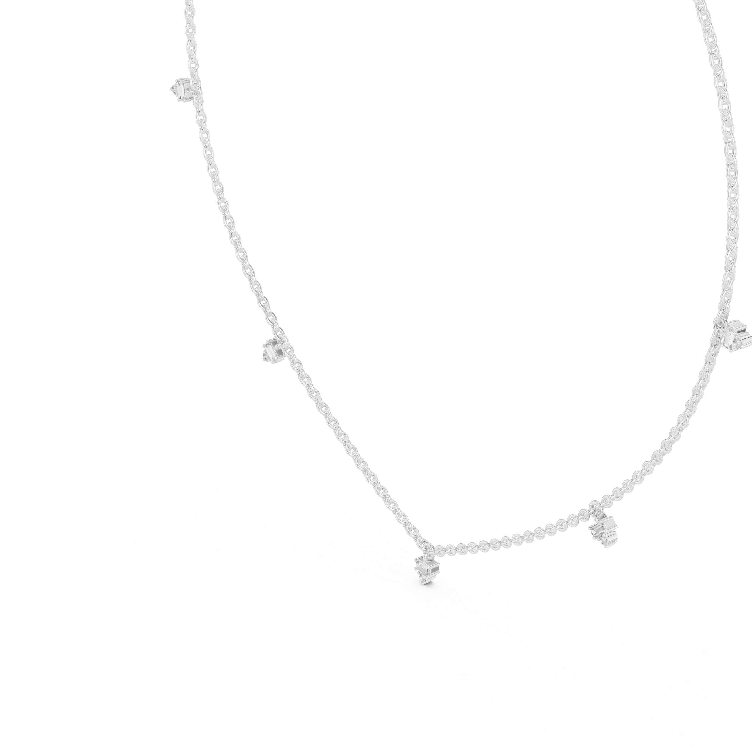 The Stellar Multi-Drop Pendant White Gold