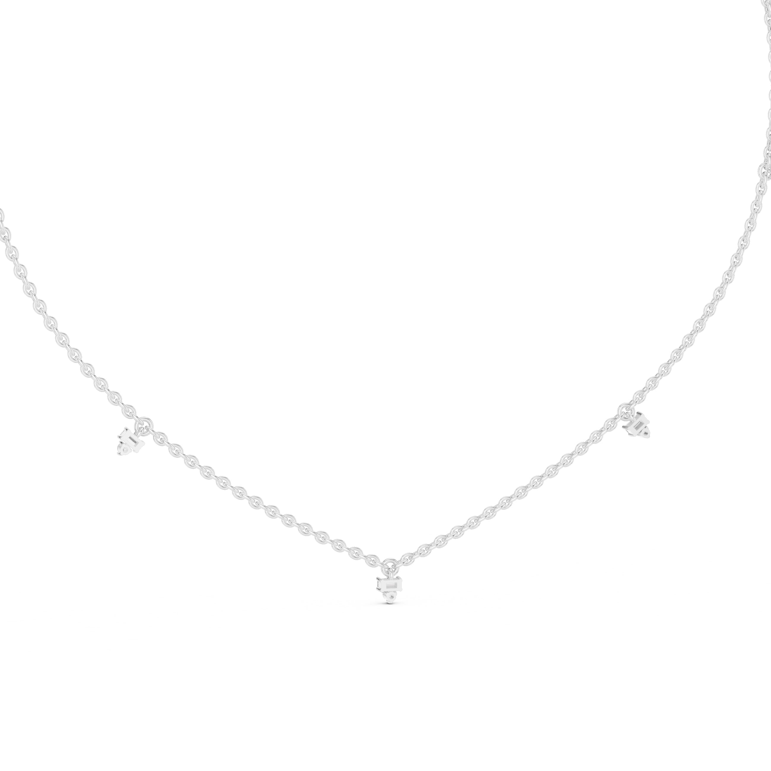 The Stellar Multi-Drop Pendant White Gold