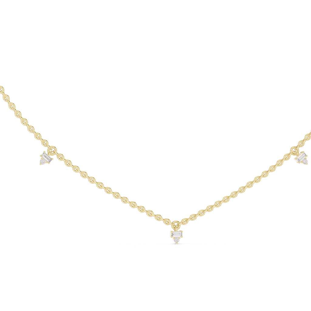 The Stellar Multi-Drop Pendant Yellow Gold