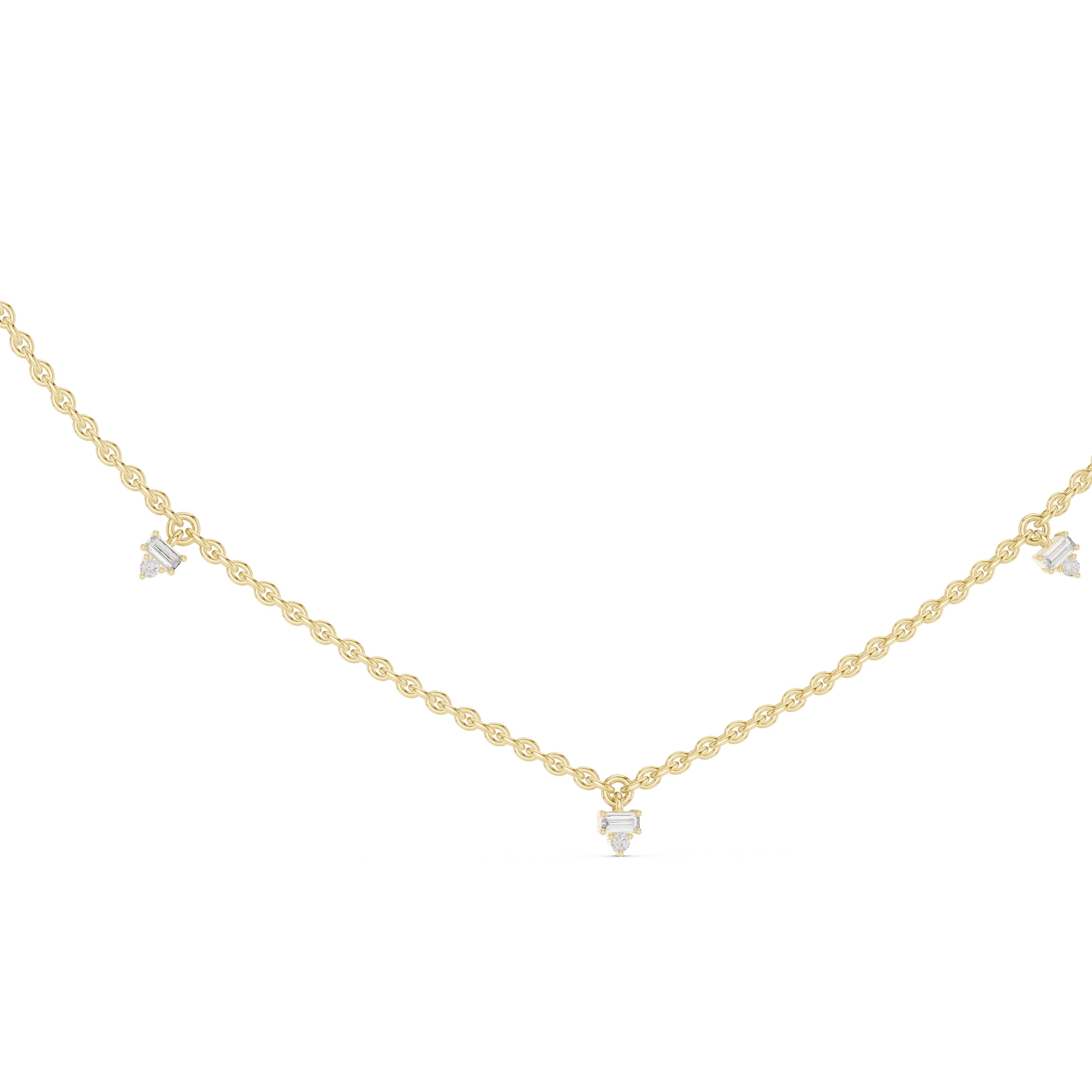 The Stellar Multi-Drop Pendant Yellow Gold