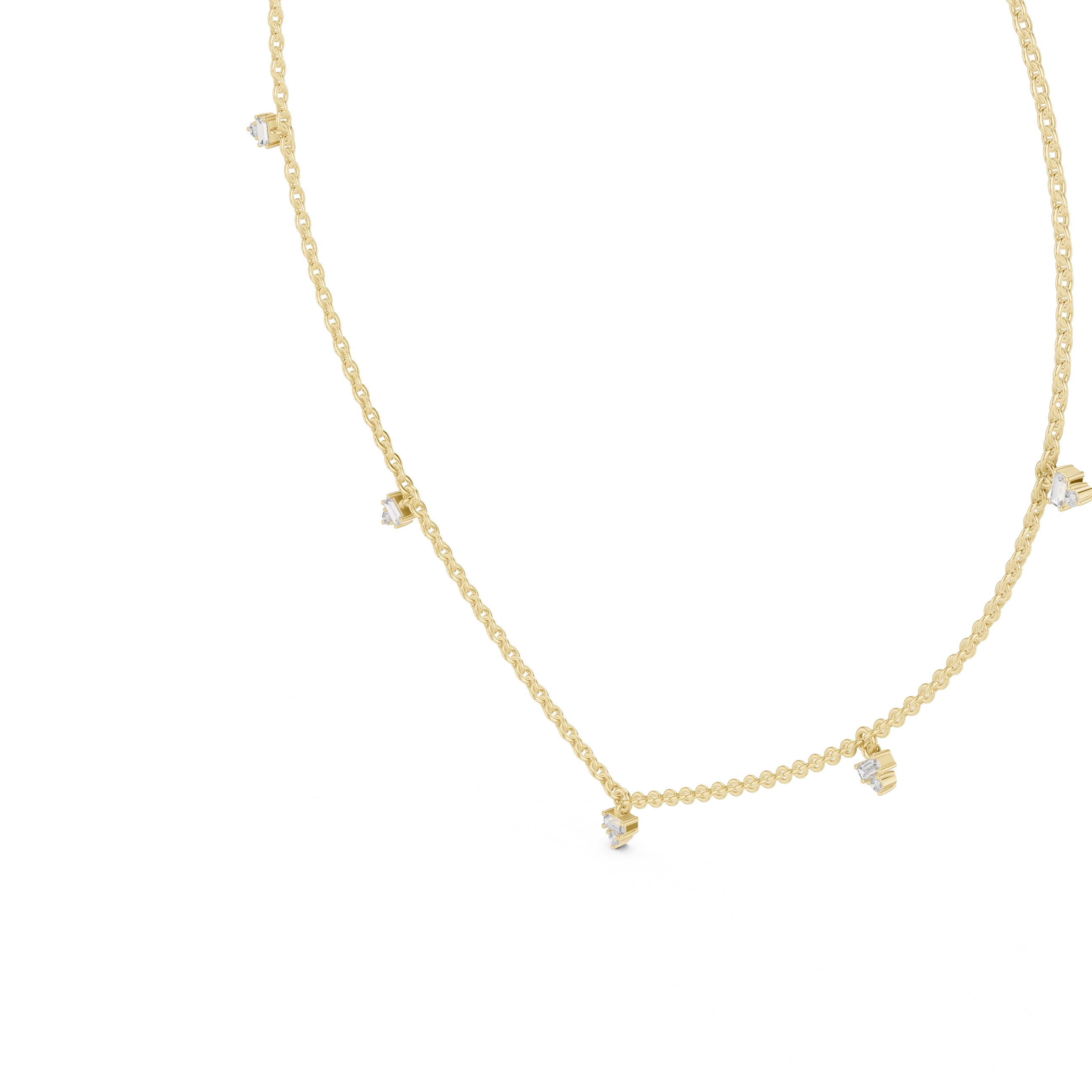 The Stellar Multi-Drop Pendant Yellow Gold